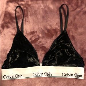 Calvin Klein Velvet Triangle Bralette
